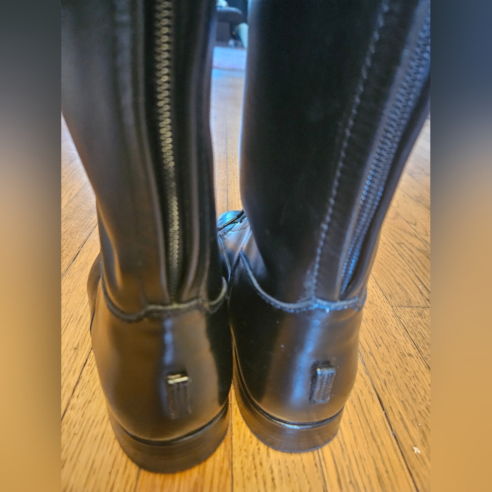 Konigs Black Leather Woman's Equestrian Riding Boots - US Size 6 Tall with Laces - Picture 5 of 11